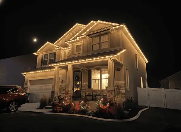 House with Elegant Warm White Lights