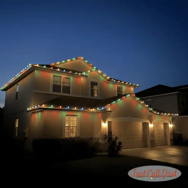 House with Bright Multi-Color Lights